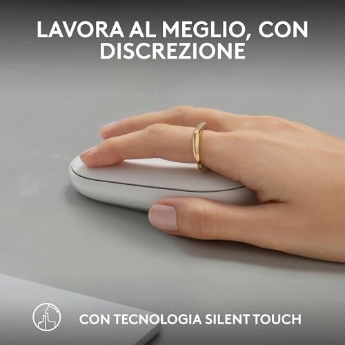 Logitech Pebble M350s Mouse Wireless Portatile - immagine 5