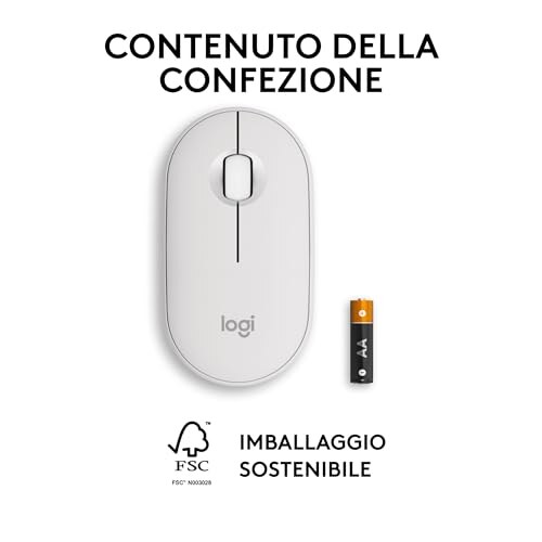 Logitech Pebble M350s Mouse Wireless Portatile - immagine 9