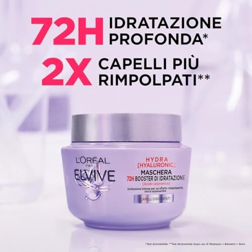 L'Oréal Paris Elvive Maschera Hydra con Acido Ialuronico - immagine 2