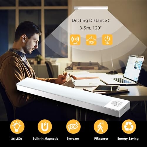 Luce Armadio LED con Sensore Movimento Ricaricabile - immagine 1