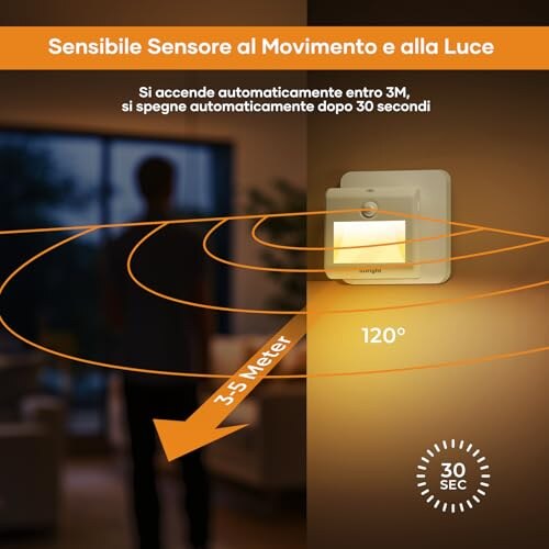Luce Notturna LED con Sensori Movimento - immagine 2