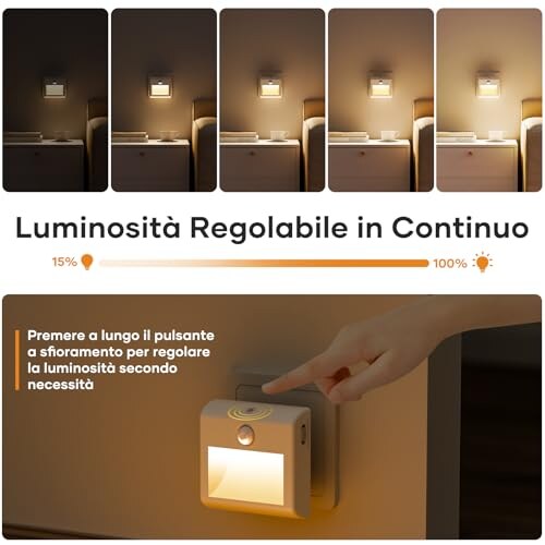 Luce Notturna LED con Sensori Movimento - immagine 4