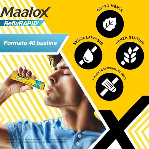 Maalox Reflurapid 40 Bustine Gusto Menta - immagine 4