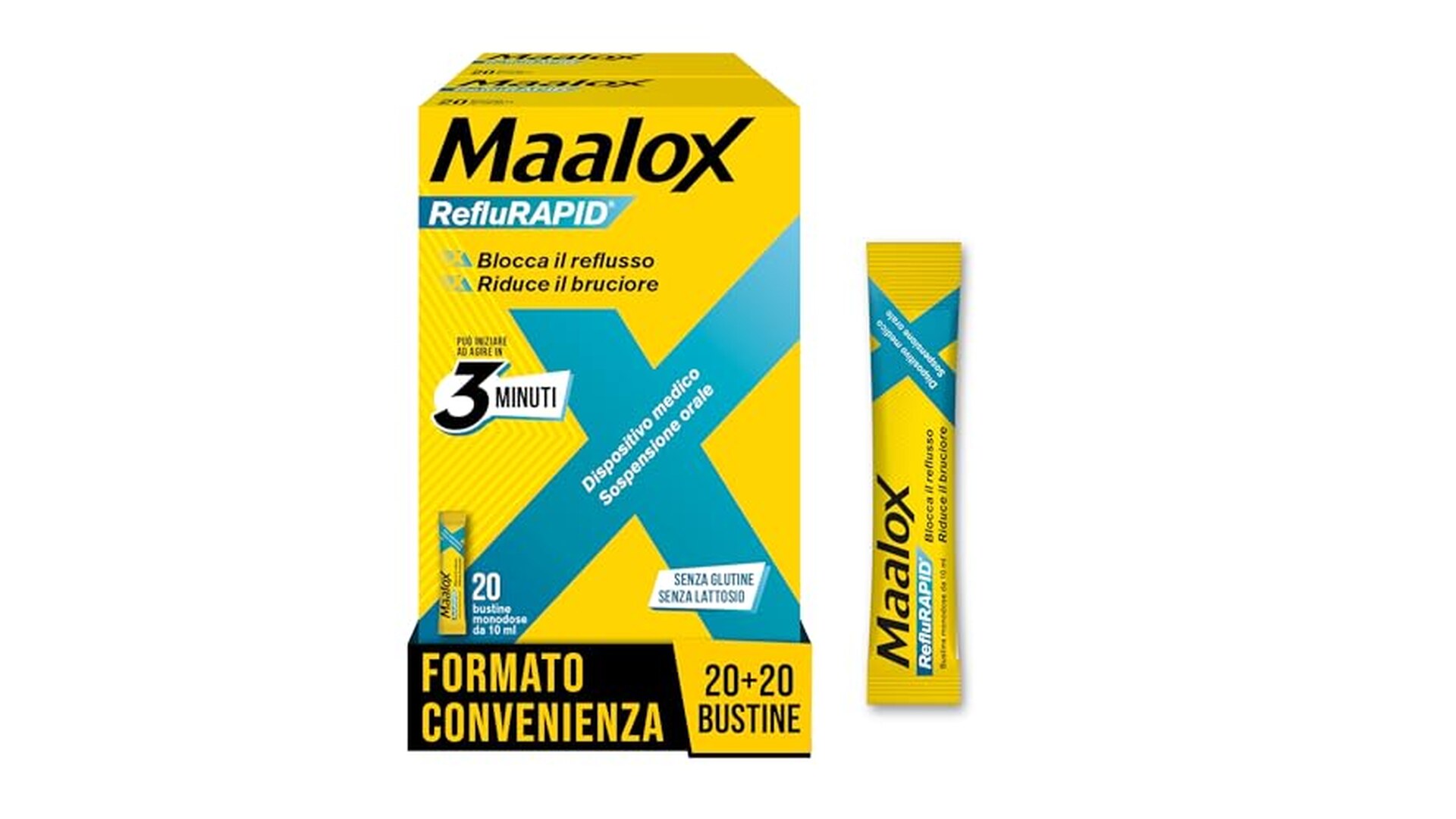 Maalox Reflurapid 40 Bustine Gusto Menta