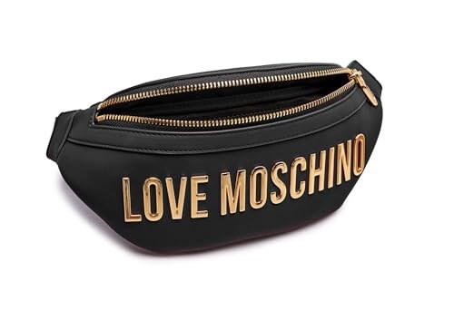 Marsupio Love Moschino Nero con Dettagli Oro - immagine 2