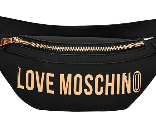 Marsupio Love Moschino Nero con Dettagli Oro - immagine 3