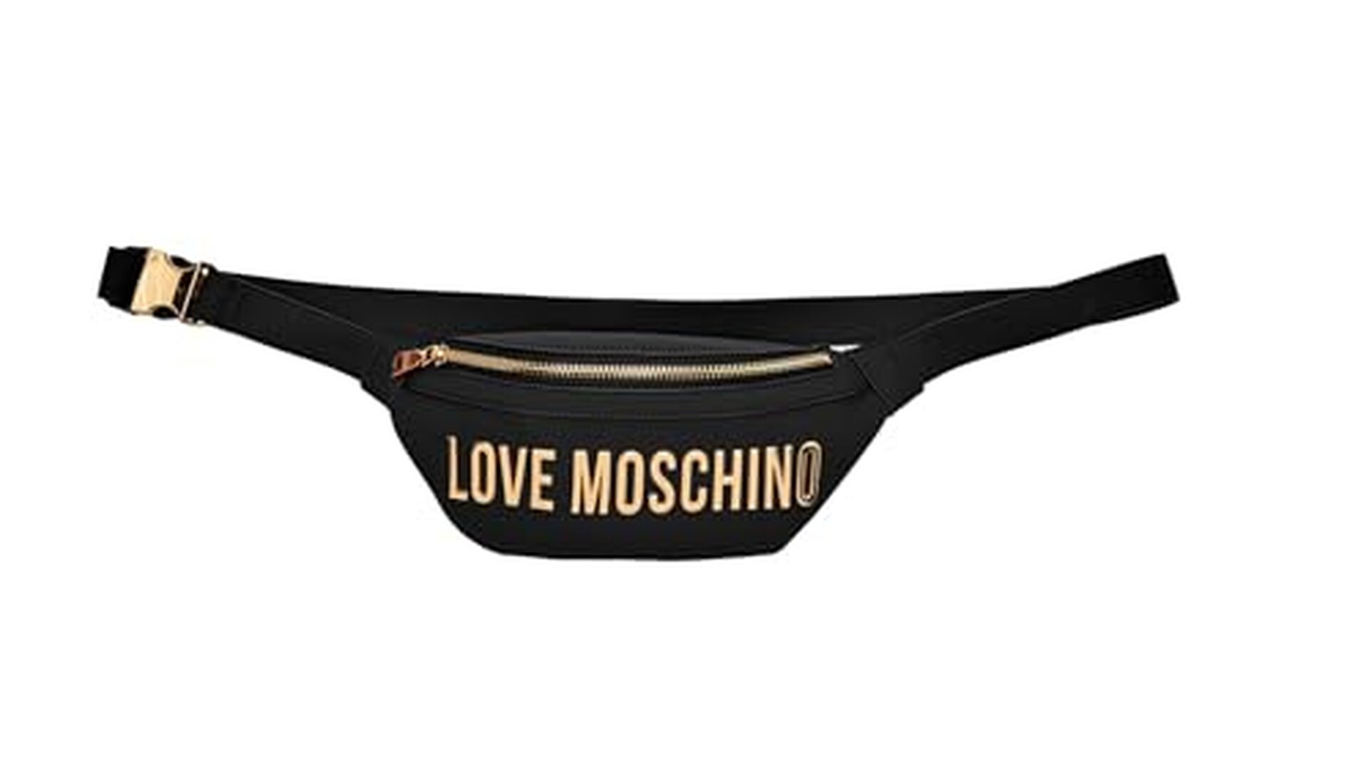 Marsupio Love Moschino Nero con Dettagli Oro