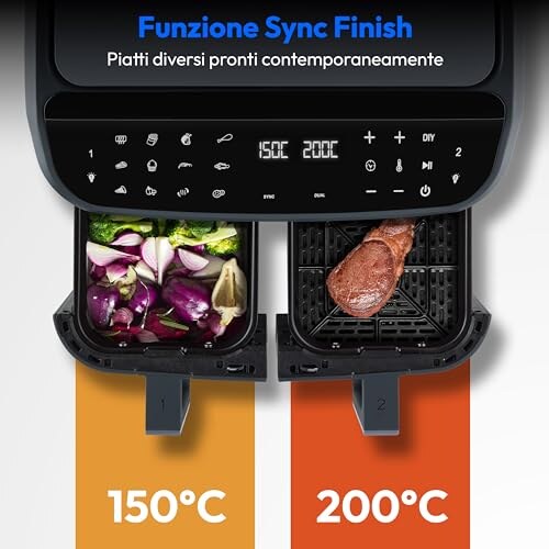 Medion P20 XXL Friggitrice ad Aria Doppio Cestello - immagine 3