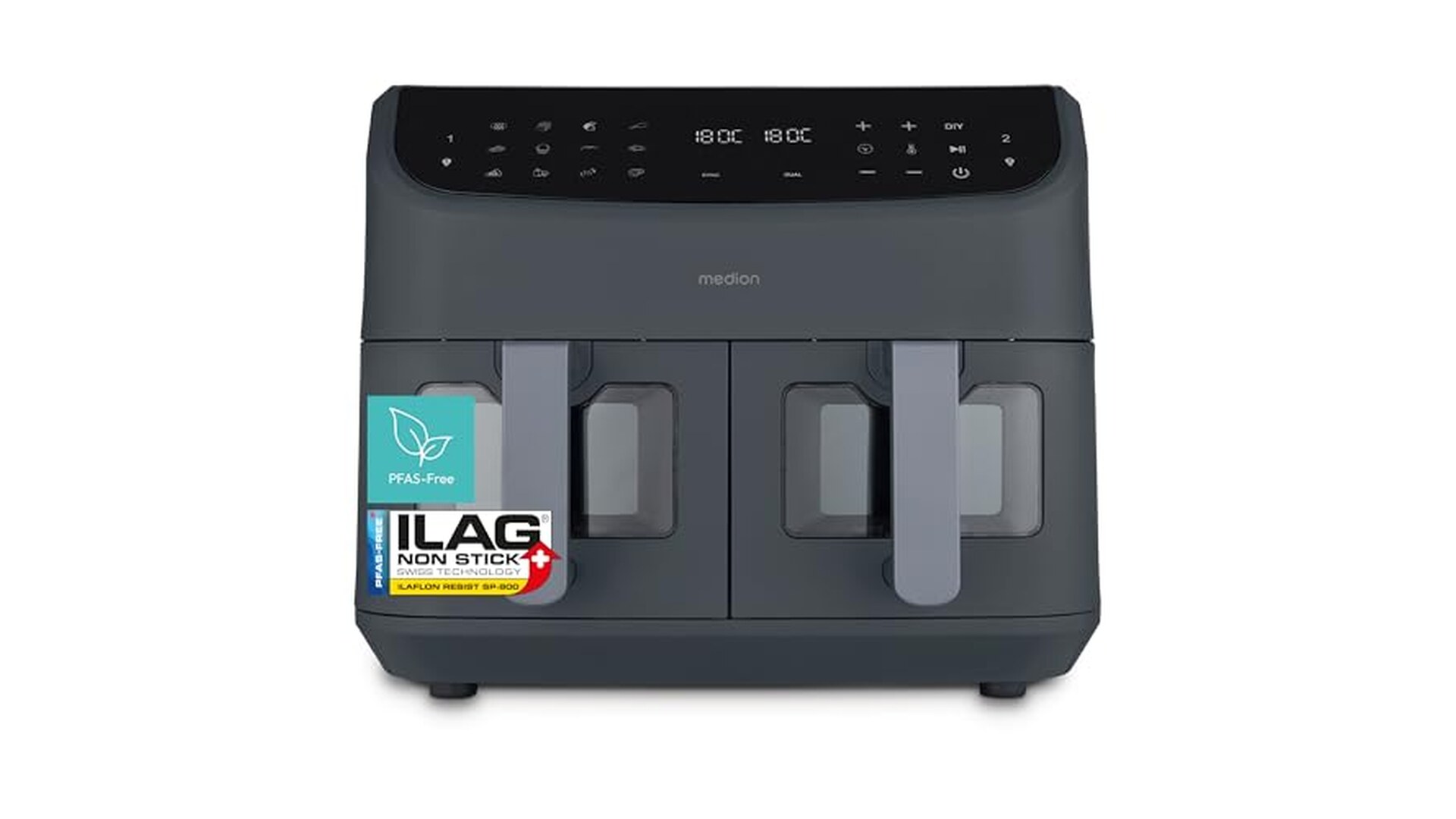 Medion P20 XXL Friggitrice ad Aria Doppio Cestello