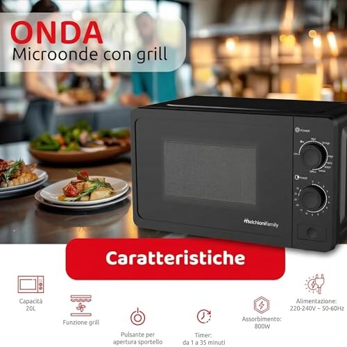 Melchioni Onda Microonde 20L con Grill e Timer - immagine 4