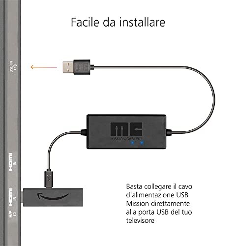 Mission Cables Cavo Alimentazione USB per Fire TV - immagine 3