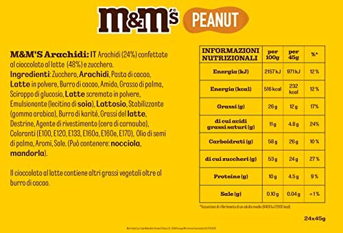 M&M's Peanut Confetti 24 Bustine di Praline - immagine 1