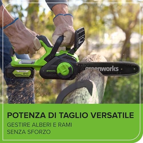 Motosega a Batteria Greenworks 12" Auto-Lubrificante - immagine 7