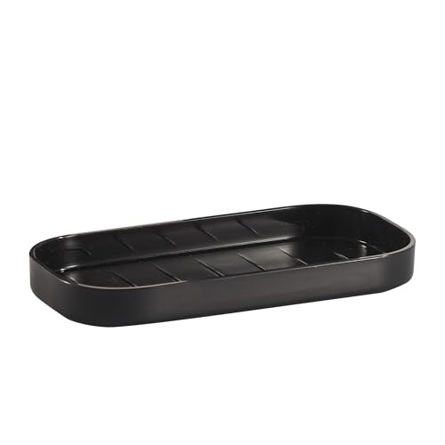MSV Set di 3 Accessori da Bagno Lona Nero - immagine 4