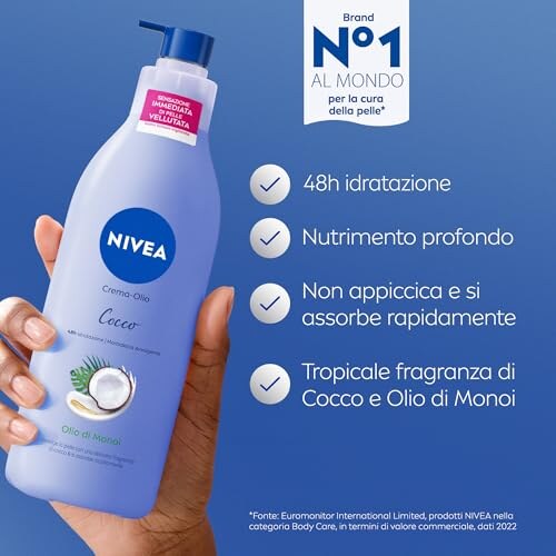 NIVEA Crema-Olio Cocco e Monoi 400ml Idratante - immagine 1