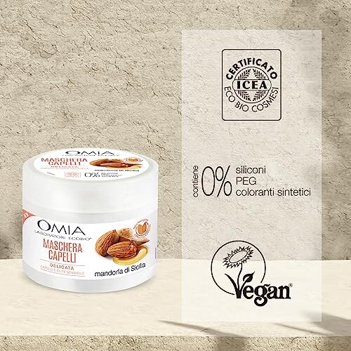 Omia Maschera Capelli Eco Bio Mandorla di Sicilia - immagine 3