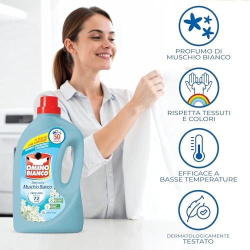 Omino Bianco Detersivo Lavatrice 3x2000ML - immagine 1