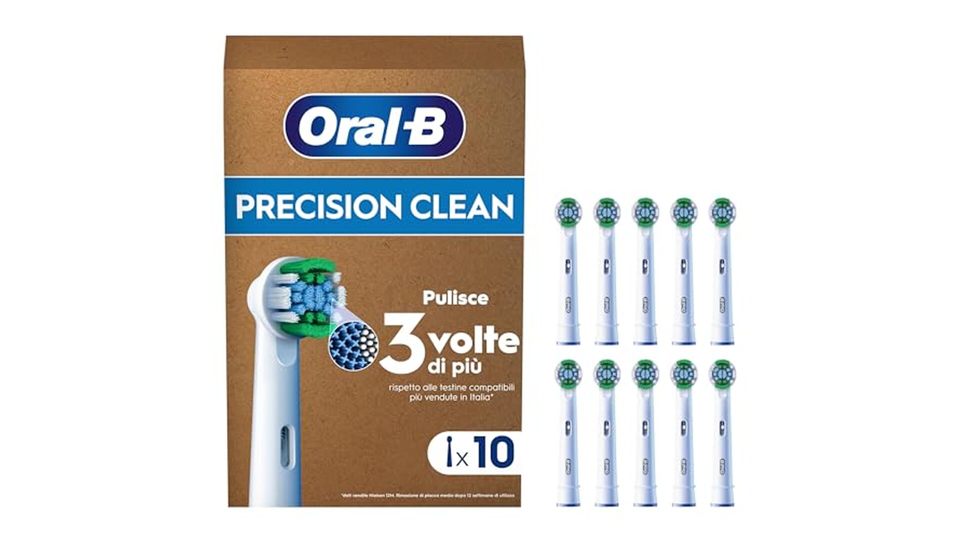 Oral-B Testine Ricambio Precision Clean 10 Pezzi