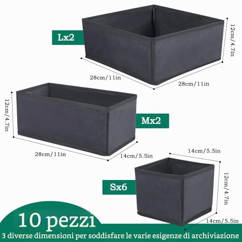 Organizer per Cassetti Yidaxing: 10 Pezzi Pieghevoli - immagine 3