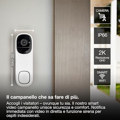 OSRAM Campanello Video SMART+ WiFi 2K - immagine 1