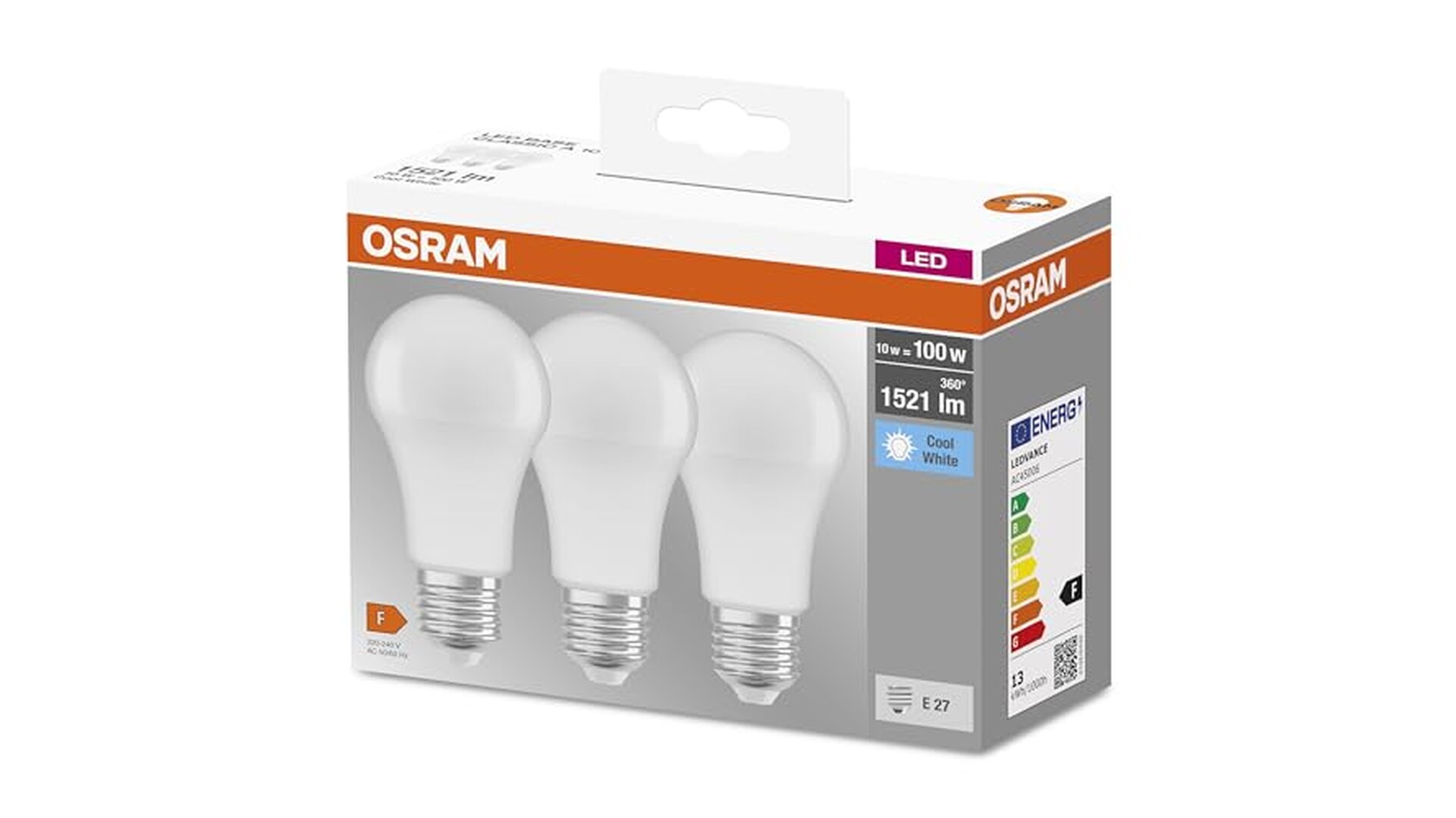 Osram Lampadina LED E27 100W Sostituzione Bianco Freddo