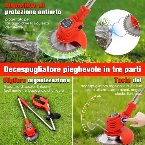 OUTIGO Decespugliatore Elettrico a Batteria 800W - immagine 4