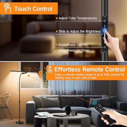OUTON Lampada da Terra LED Dimmerabile - immagine 3