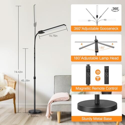 OUTON Lampada da Terra LED Dimmerabile - immagine 7