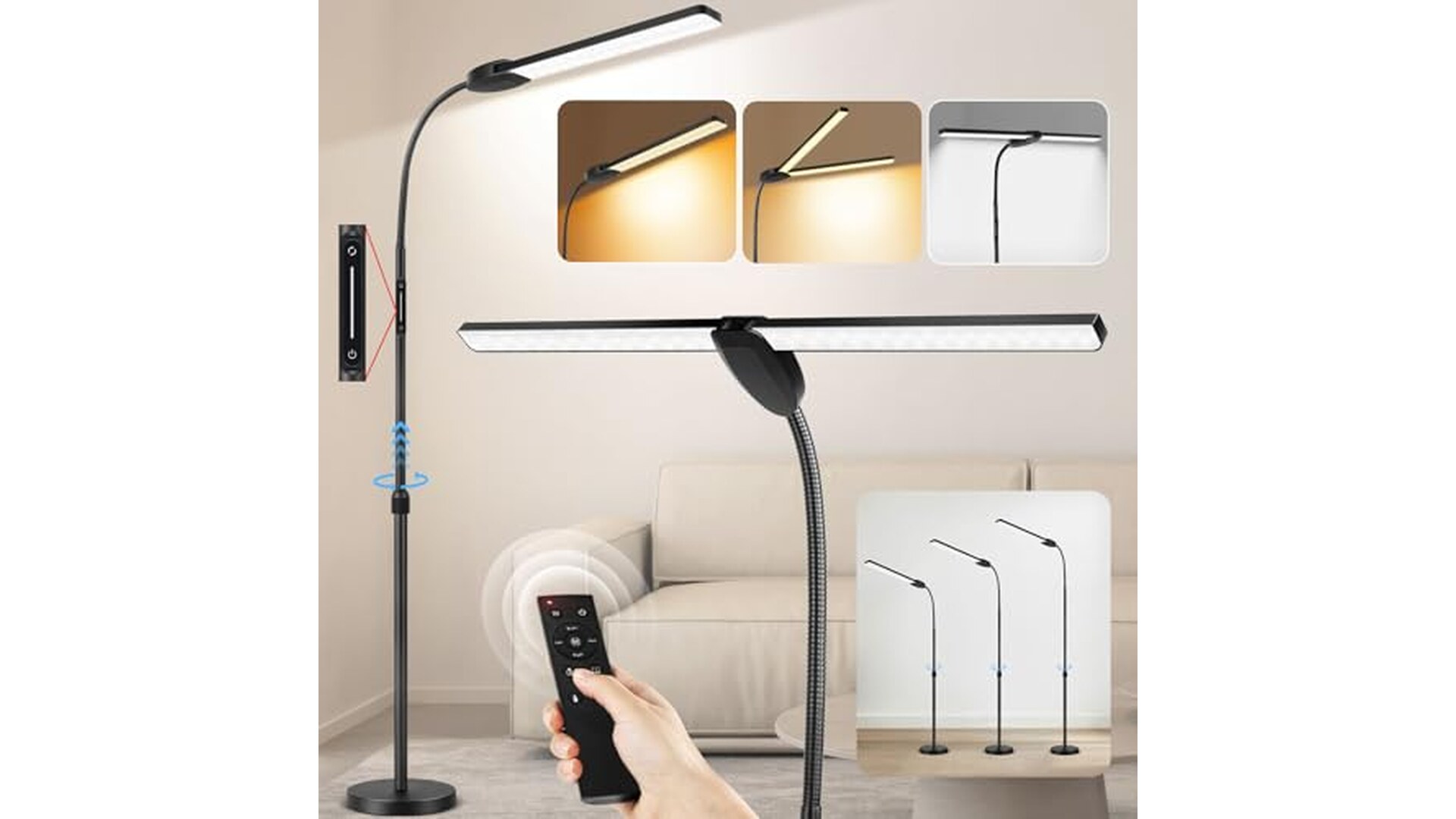 OUTON Lampada da Terra LED Dimmerabile