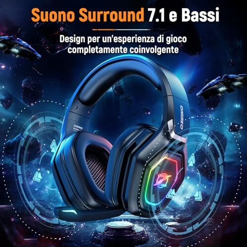 Ozeino Cuffie Gaming Wireless con Microfono - immagine 2