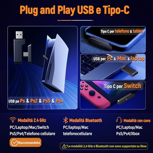 Ozeino Cuffie Gaming Wireless con Microfono - immagine 6