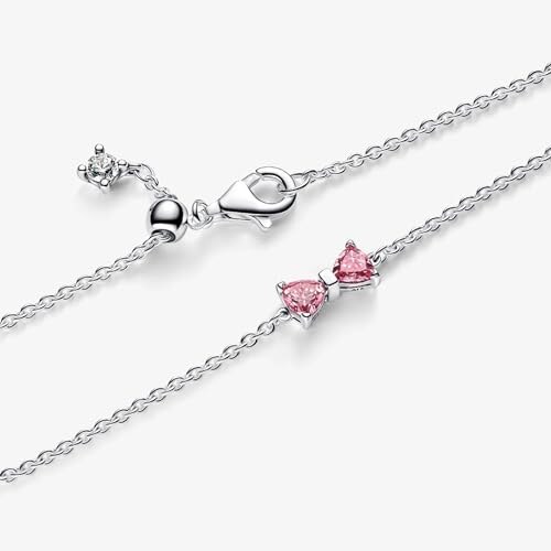 PANDORA Bracciale Donna Fiocco Rosa Argento Sterling - immagine 1