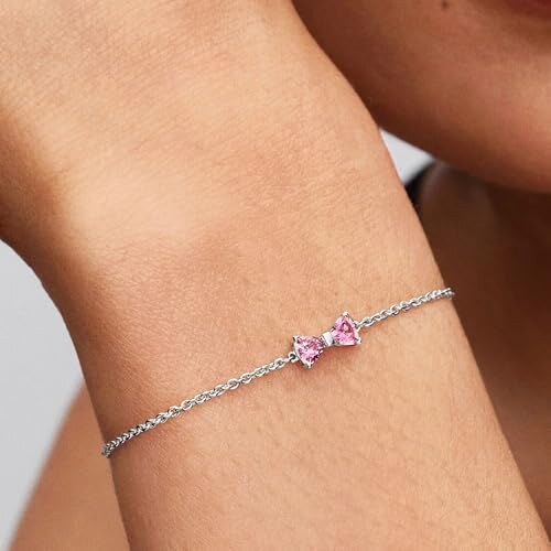 PANDORA Bracciale Donna Fiocco Rosa Argento Sterling - immagine 2