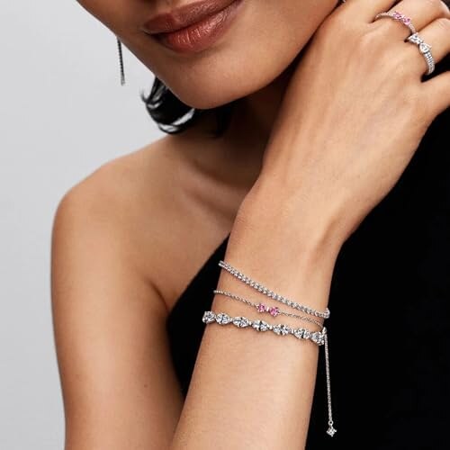 PANDORA Bracciale Donna Fiocco Rosa Argento Sterling - immagine 4