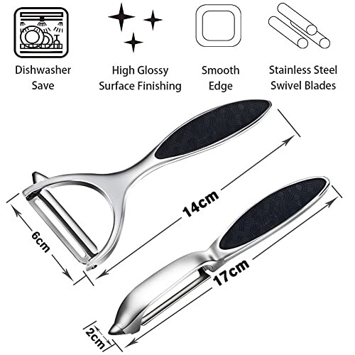 Pelapatate Leaflai in Acciaio Inox Ergonomico - immagine 2