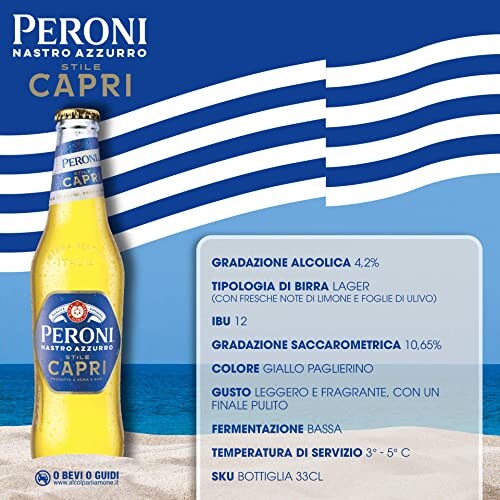 Peroni Nastro Azzurro Cassa Birra 24 Bottiglie - immagine 1