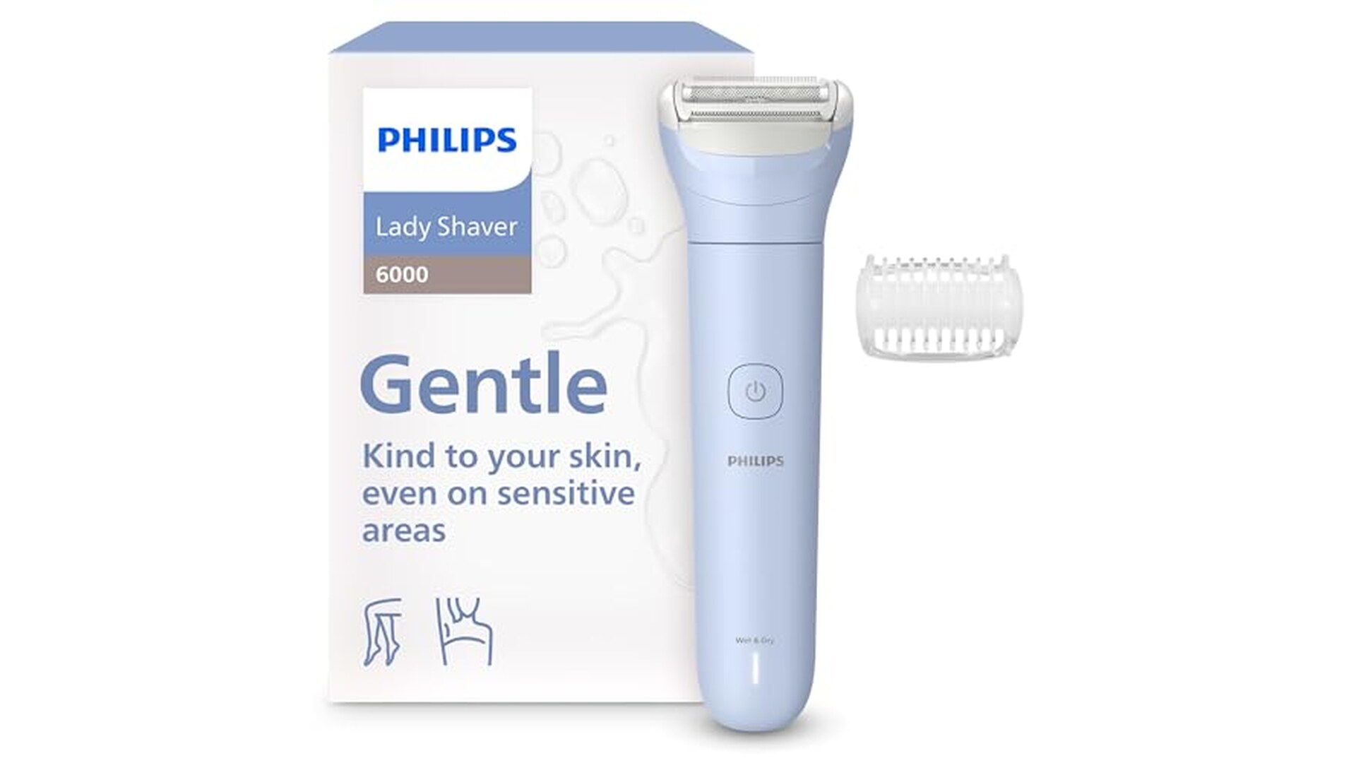 Philips Lady Shaver Serie 6000 Rasoio Wet & Dry