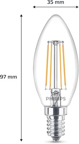 Philips Lampadina LED Oliva Filamento 40W E14 - immagine 2