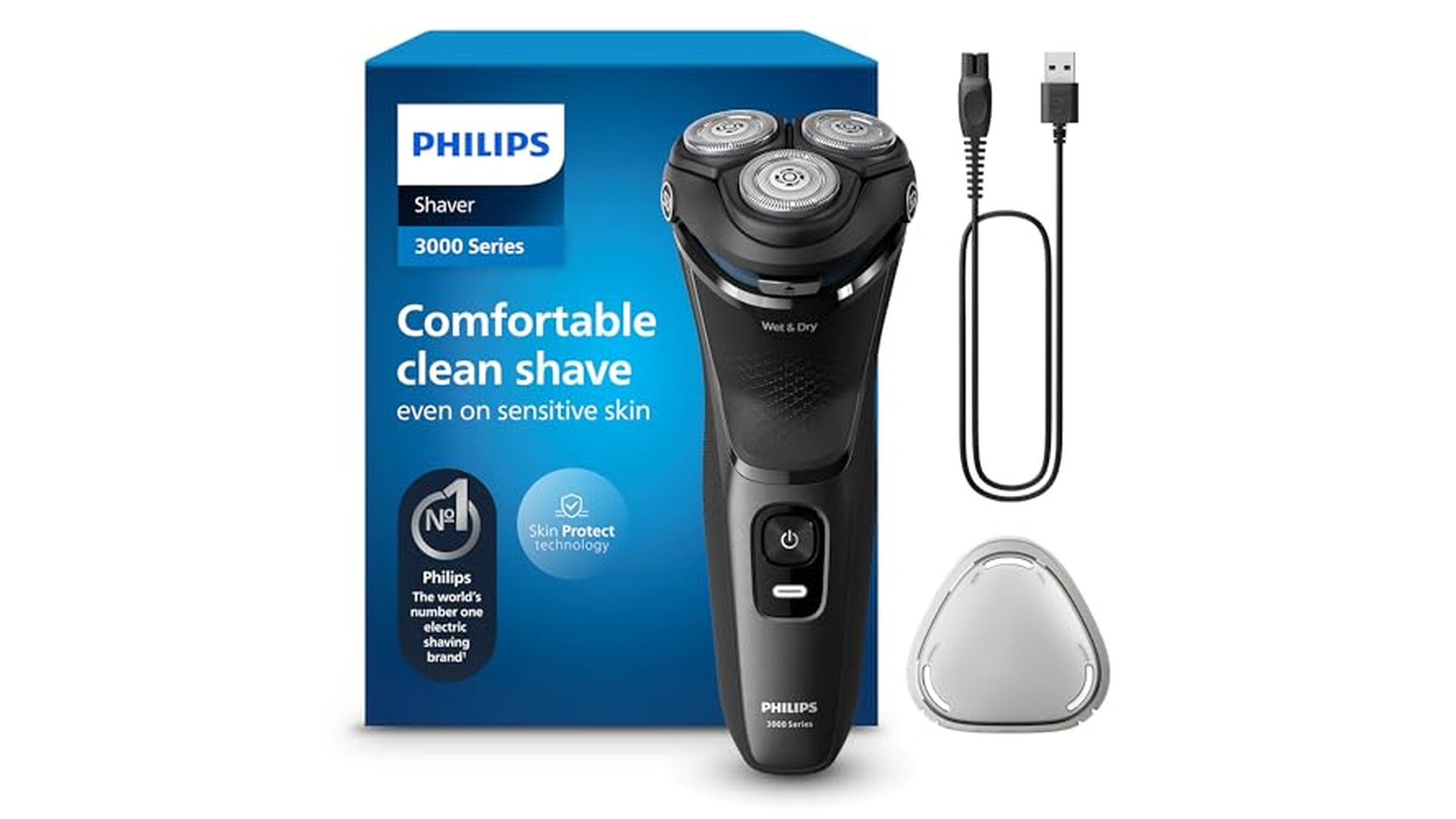 Philips Rasoio Elettrico Serie 3000 Wet & Dry