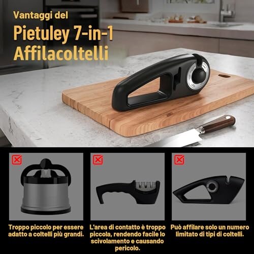 Pietuley Affilacoltelli Manuale 7 in 1 - immagine 5