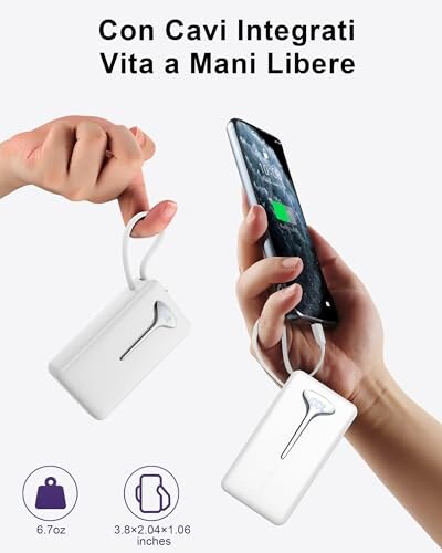 Power Bank 10000mAh Mini Portatile - immagine 2