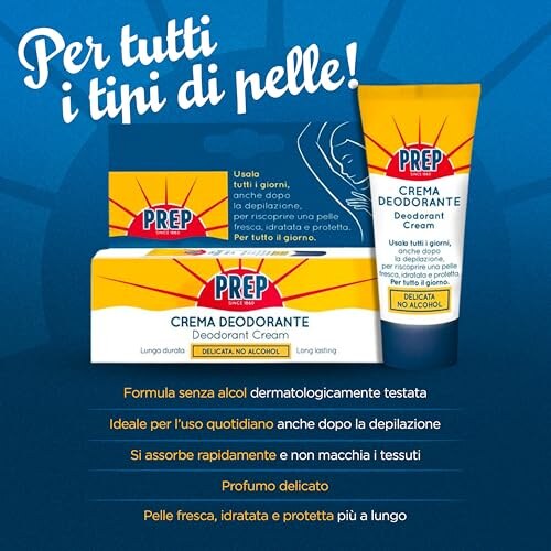 Prep Crema Deodorante Antitraspirante per Pelli Sensibili - immagine 2