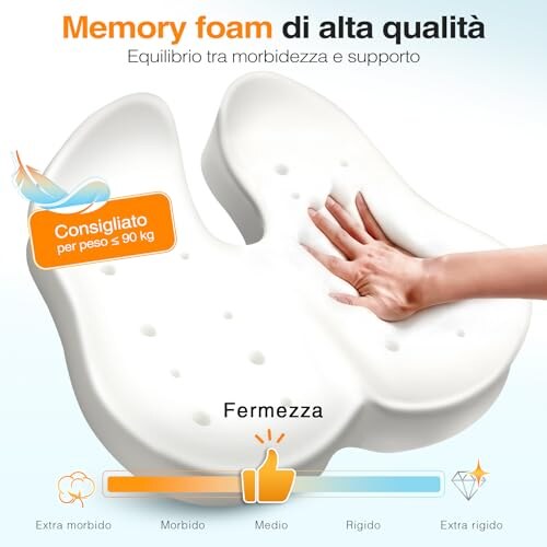 PTylo Cuscino Sedia Ufficio in Memory Foam - immagine 1