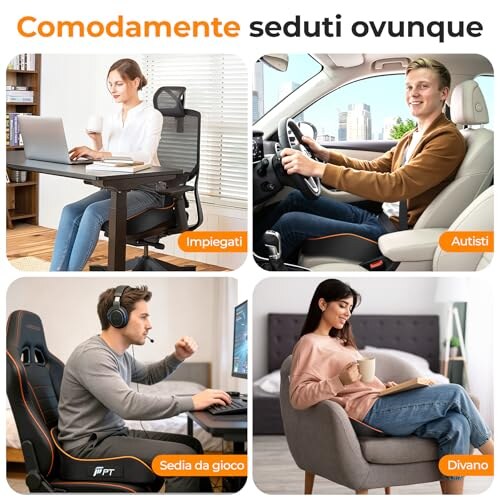 PTylo Cuscino Sedia Ufficio in Memory Foam - immagine 4