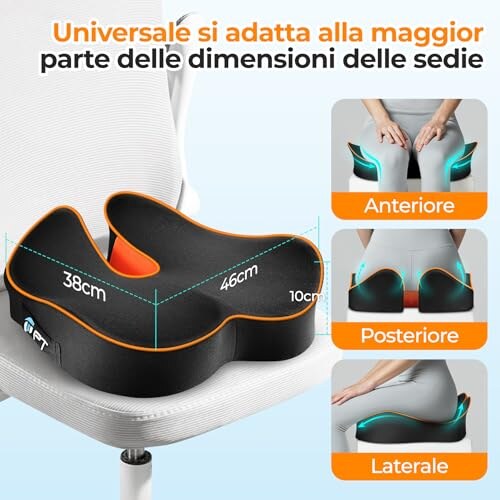 PTylo Cuscino Sedia Ufficio in Memory Foam - immagine 5