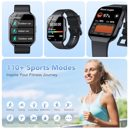 QCOQ Smartwatch 1.96" con Chiamate e Cardiofrequenzimetro - immagine 3