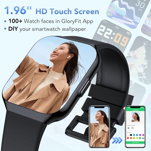 QCOQ Smartwatch 1.96" con Chiamate e Cardiofrequenzimetro - immagine 5