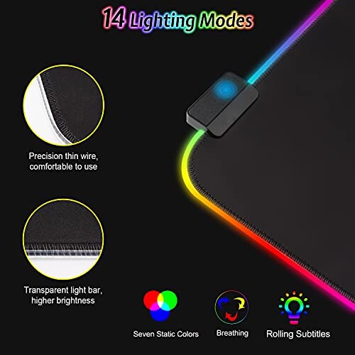 Realky Tappetino Mouse Gaming RGB XXL - immagine 2