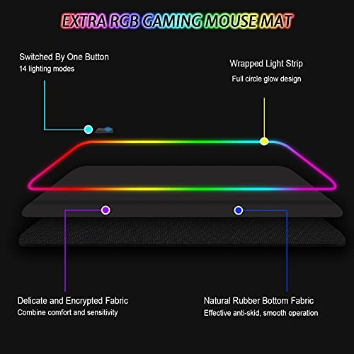Realky Tappetino Mouse Gaming RGB XXL - immagine 3