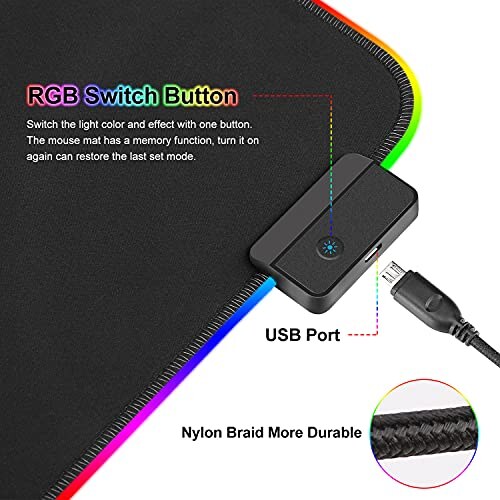 Realky Tappetino Mouse Gaming RGB XXL - immagine 4